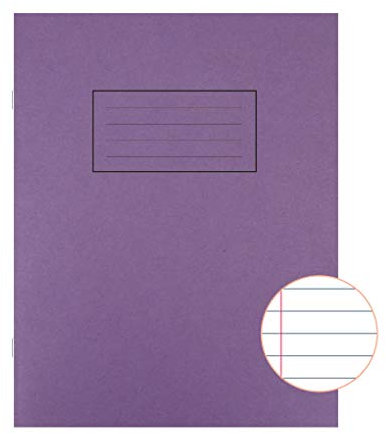 Silvine Schulheft liniert mit Rand, 48 Seiten, 203 x 165 mm, Violett, 10 Stück