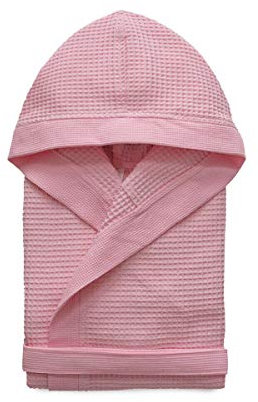 Morbidissimi Accappatoio Nido D’Ape Bambino, Bambina, Ragazzi Con Cappuccio, Cinturino e 2 Tasche, Accappatoi Piscina, 270 gr/mq 100% Cotone, Assorbente, Z055 (Accappatoio Rosa, 8-10 anni)