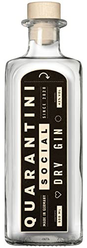 Quarantini Dry Gin 42% Vol. (500 ml) – mit aromatischen Botanicals aus Papaya, Bergamotte und Pomeranze