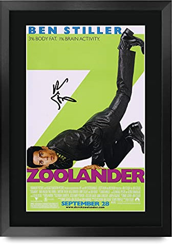 HWC Trading FR A3 Zoolander Ben Stiller Gifts gedrucktes Poster signiertes Autogramm Bild für Film-Fans – A3 gerahmt