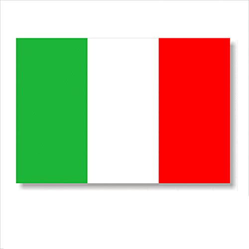 Adesivo BANDIERA ITALIANA tricolore ITALIA (20x15 cm) rosso