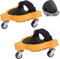 2 rodilleras rodilleras resistentes para trabajo, rodilleras con ruedas, capacidad de giro de 360 grados, sin levantar, deslizantes, flexibles, con correas ajustables