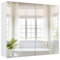 FOREHILL Armoire Miroir Salle de Bain Armoire Toilette Miroir avec 2 Portes Meuble Rangement Mural avec Miroir Étagère Réglable 70x15x60cm Blanc