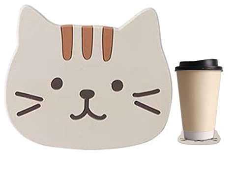 D/A Untersetzer in Katzenform, Silikon-Untersetzer, handgefertigt, mit Katzenform für Zuhause, Küche, Schreibtisch, Kaffeezimmer