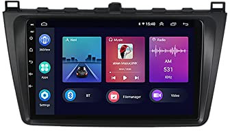 Android 11 Autoradio Navi für Mazda 6 GH 2008-2012 mit 9 Zoll Bildschirm Touch Display Bluetooth Doppel Din Radio Unterstützt MirrorLink WiFi USB Rückfahrkamera (Color : Y4 4G+WIFI 8Core 8G+128G)