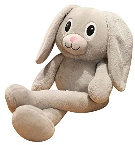 JAWSEU Hase Plüschtier Kuscheltier 100cm Plüschhase mit Schlappohren Verstellbar Lange Ohren, Weiche Plush Rabbit Tier Plüschhase Stofftier Hase Dekokissen Kindergeburtstagsgeschenk