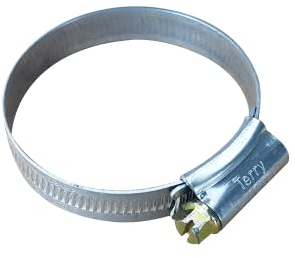 4 Pack Metal Hose Clips (45mm-60mm)+(55mm-70mm) Adjustable Ducting Clamps for Securing Hoses and Pipes Tube Silver
