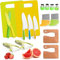 Liberal Brightdeer 17 Pcs Montessori Kitchen Tools for Kids - Real Knives Set with Toddler Safe Knives, Crinkle Cutter & Cutting Board