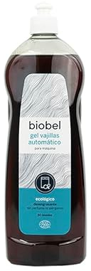 Biobel - Gel de Lavavajillas Automático - 100% Natural - Enriquecido con Jabón Natural - Elimina la Suciedad Incrustada - Actúa como Desengrasante - Sin Alérgenos - 1 L