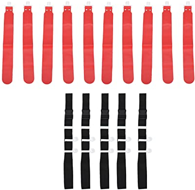 Komplettes Verstellbares Flag-Football-Set – 5-teiliges Verstellbares PP-Flag-Football-Gürtel für Jugendliche und Erwachsene, Langlebiges Material, Geeignet für Verschiedene Sportarten und(Rot)