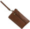 Gigi Damen Clutch aus weichem Leder mit Handschlaufe, Mittelbraun, Mittelbraun, Einheitsgröße