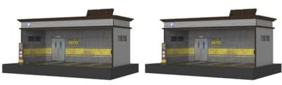 Lot de 2 vitrines de garage en acrylique à l'échelle 1:64