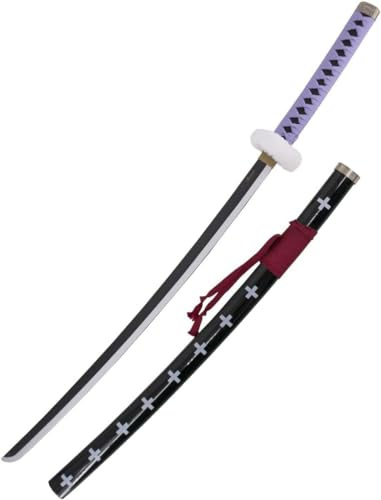CarpDeal Anime Cosplay One Piece Samurai Schwert Nachbildung des Japanischen Katana aus Bambus - Trafalgar Law Modell aus Holz 104cm