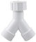 Tabanzhe 1 Pack Plastic Appliance Inlet Hose Y-Piece Splitter Connector, 3/4 inch Y Shape Splits 1 to 2 Pipe Connector for Washing Machine Dish Washer, White