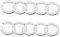 10pc Plastic Reducer Ring,Light Bulb Collar Ring E14 Adapter for Lamp Shade, White Fixing for Bulb Socket, Fitting Lampshade Washer Adaptor Converter (White)