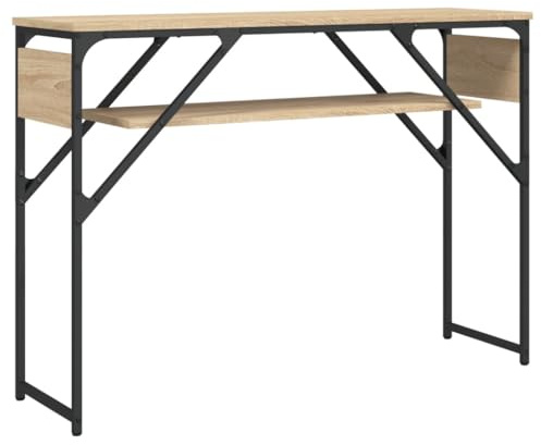 vidaXL Konsolentisch mit Ablage Sonoma-Eiche 105x30x75cm Holzwerkstoff