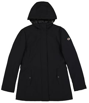 Champion Legacy Outdoor W (117570) - Bonded Stretch Nylon 178g Hooded Jacke mit Füllung, Schwarz (NBK), L Damen FW24, Schwarz (NBK), L
