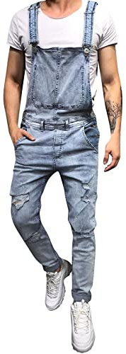 Latzhose Herren Jeans 90Er: Arbeitshosen Männer Stretch-Jeanshose Mit Hosenträger Arbeitslatzhose Vintage Denimoveralls Vintage Jumpsuits Große Größen Loose Fit Latz-Jeans Arbeitshose Arbeitskleidung