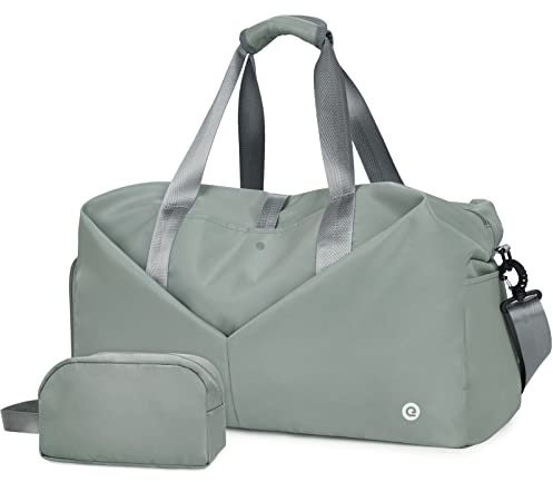 Ceneda Large Gym Bag with Toiletry Bag, Water Resistant Sport Duffel Bag with Shoes Compartment & Wet Pocket, Portable Lightweight Travel Bag, Overnight Weekender Bag Yoga Bag, Dark Gray