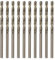 sourcing map 10pcs Cobalt Jobber Drill Bits 2.9mm / 0.114 M35 High Speed Steel HSS Twist Drilling Bit Tool for Stainless Steel Copper Wood Plastic and other Hard Materials
