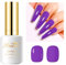 Imtiti Semipermanenter Nagellack, violett, 15 ml, halbpermanenter Nagellack für Nägel, Dunkelviolett, UV, LED, Soak-Off-Nagellack, UV-Gel, natürliches Gel, für den professionellen und privaten