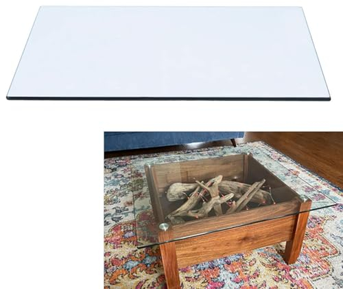 Glasplatte Tisch Sicherheitsglas Rechteckig - Glasplatte - Glasplatte Tisch Glas 8mm Nach Maß Klar - Verwendung Als Ersatztischplatte Oder Als Eigenständiger Tisch(100x50cm)