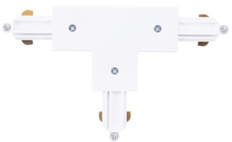 Ledvion T Schienenverbinder Rechts 1 1-Phasen Weiss ohne GU10 Lampe | Fuer Wohnraum Kueche und Essbereich mit flexibler Lichtausrichtung