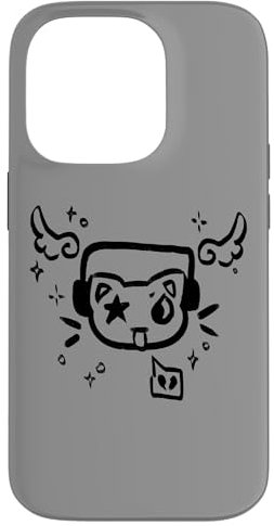 iPhone 14 Pro Y2K 90s Cat with Headphone Headset Case