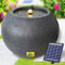 Solar Gartenbrunnen Brunnen Solarbrunnen Zierbrunnen Wasserfall Gartenleuchte Teichpumpe für Terrasse, Balkon, mit Pumpen, mit Liion-Akku & Led-Licht (Harmony)