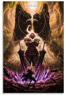 BBLKDZTX Elden Ring-Poster auf Leinwand, Kunstdruck auf Leinwand, Poster für Schlafzimmer, ästhetische Wandkunst, ungerahmt, 30 x 45 cm