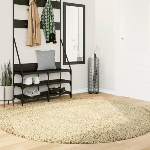 LLEZKBR Furniture Select - Shaggy Teppich PAMPLONA Hochflor Modern Gold ? 200 cm