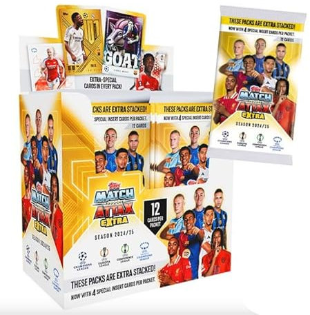 Topps Match Attax EXTRA UEFA Champions League TC 2024/2025 | 24er Display | 288 Karten | Perfekt für Sammler & Spieler + Heartforcards® Versandschutz