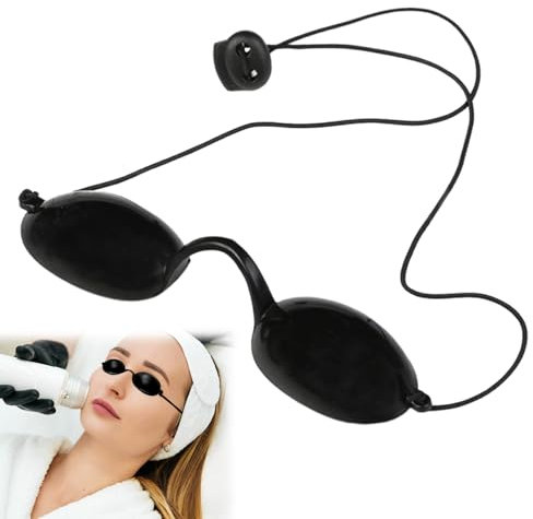 keyxer Solarium Brille, Uv Schutzbrille für Solarium, Rotlicht Therapy Augenklappe Eye Icherheitsbrille mit UV-Schutz verstellbar, Für Glasses Goggles Protection,Schutz Solariumbrille Augenklappen