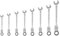 RTRCAGAKM 8 Piece Flex Head Ratchet Combination Wrench Set, 5/16”-3/4”, 90-Teeth Box End and Open End Spanner Gear Wrench