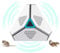 Ultrasónico para Ratas 360 °, Ahuyentador de Ratas, Repelente de murciélagos, Ardilla y cucaracha ultrasónica, Repelente ultrasónico para Ratones Cucarachas antiplagas enchufables