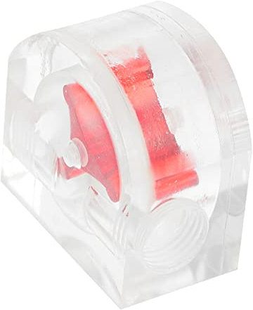 Lurrose Way Acrylic Water Cooling Flow Threaded Design for Easy Installation Monitor Water Flow Speed Computer Cooling Systems Stylish Impeller Indicator