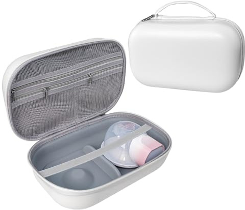 Breast Pump Storage Bag, Pump Carrying Case, Portable Container, with Leak-Proof Lining, Carry Handle and Adjustable Strap, Lightweight Scratch and Wear Resistant