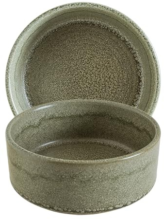 Bonna Adelfa Ripple Stapelschalen 18 cm – 6er Set, 1020 ml | Porzellan grün | modernes Geschirr für Alltag & Gastronomie | spülmaschinen- & mikrowellengeeignet | ADFRPL18JO