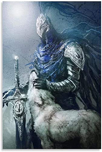 WQBYDS Leinwand Bilder 50 * 70cm Senza Cornice Gioco Dark Souls Wolf SIF Canvas Wall Art Soggiorno Poster Camera da letto Decor Pittura