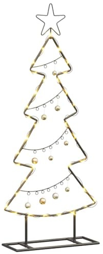 vidaXL Metall Weihnachtsbaum Schwarz 90,5 cm Stahl