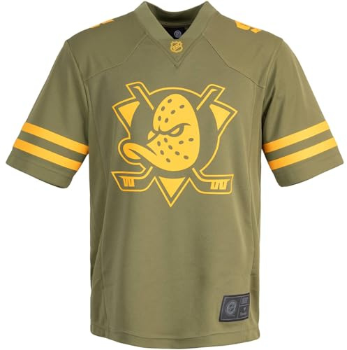 Fanatics NHL Anaheim Ducks Team Gothic Jersey Trikot (DE/NL/SE/PL, Alphanumerisch, L, Regular, Regular, Black)
