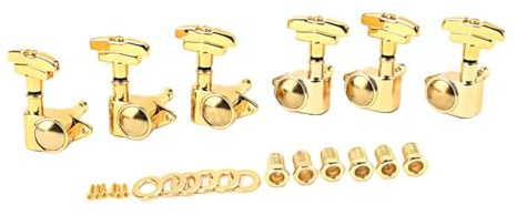 Alipis Professionelle Gitarren Stimmwirbel 3r3l aus Metall Robustes Gitarrenstimmgerät für Präzises Stimmen Ersatz Stimmmechaniken für Klassische Gitarren Kompatibel mit E-gitarren