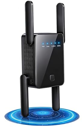 2026 Update WiFi Extender Booster, Internet Booster with Ethernet Port, 4 Antennas WIFI Booster Range Extender, Wireless Signal Booster Easy Setup