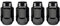 MCGARD 64015 Radmuttern, konisch, M12 x 1,5 Gewindegröße, Schwarz, 4 Stück