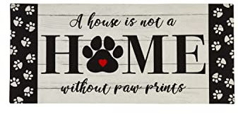 Evergreen Paw Print Home Sassafras Doormat Insert | Front Door Mat for Entrance Outdoor and Indoor | 22 x 10 inches Interchangeable Mat