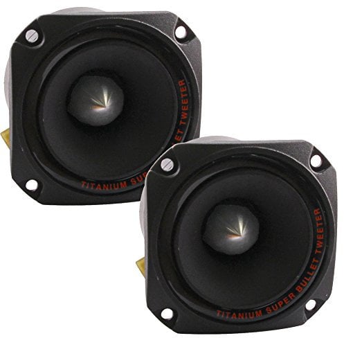 Seismic Audio - Pair of Titanium Horn Bullet Tweeter Speakers PA/DJ Tweeters - Replacement