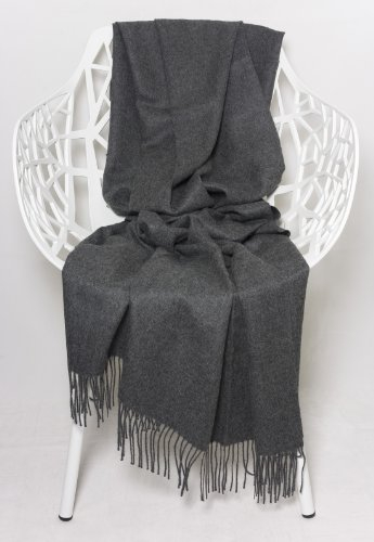 Inwool Baby Alpaka Wolldecke Kuscheldecke Decke Alpakadecke 130x180cm - Kollektion Royal - Grau