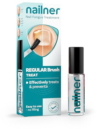 Nailner Fungal Nail Brush 5 ml - Treat & Prevent Fungal Nail Infection - Anti Fungal Nail Treatment for Toenails - Clinically proven - 300 Applications - Clear