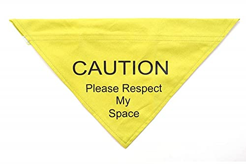 Ancol Respect My Space Warnendes Hundehalstuch, Trainingszubehör, Größe S/M, Gelb