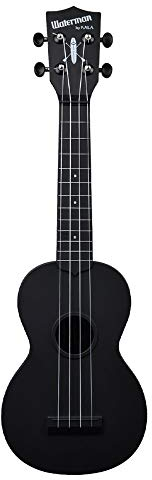 KALA Waterman KA-SWB-BK - Black Soprano Ukulele, with Tote Bag